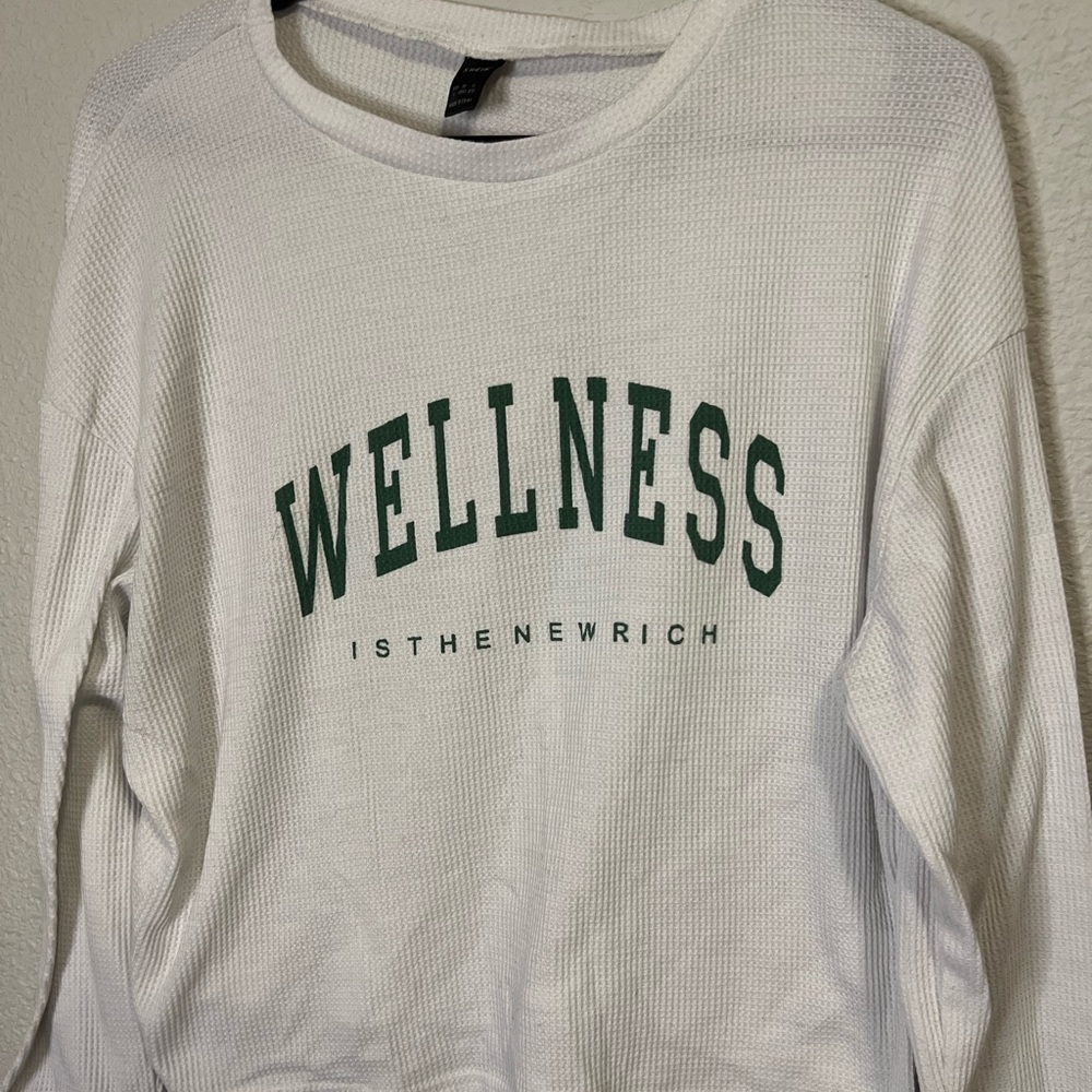 Long Sleeve Waffle Knit Crop Top